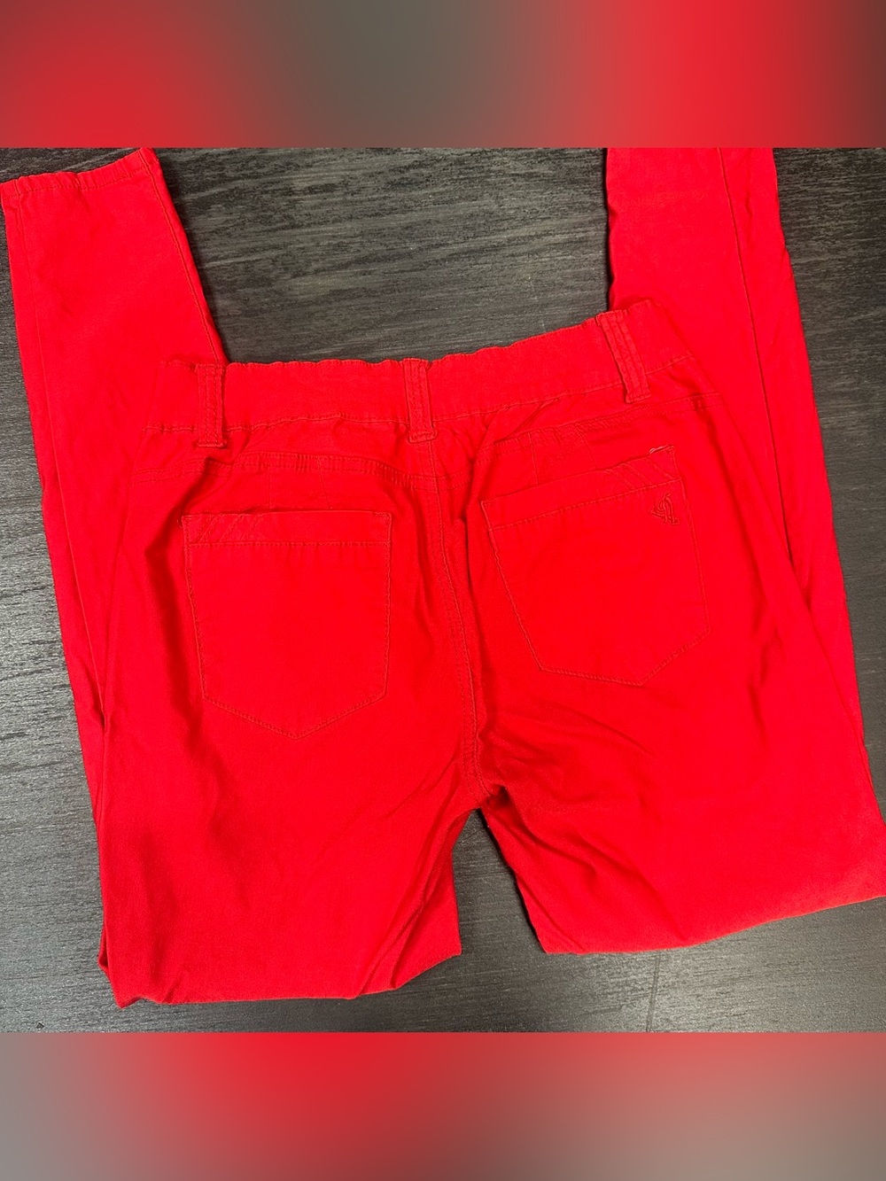 VIP Jeans Red Stretchy Skinny Jeans Size 15/16 - Picture 3 of 6